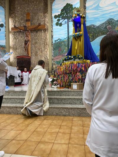 Fé e devoção marcam o 4º dia da Novena em honra a Nossa Senhora Aparecida em Laranjeiras do Sul